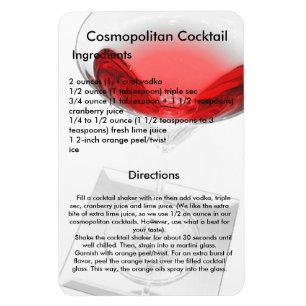 Íman Ímã cosmopolita da receita da bebida do cocktail