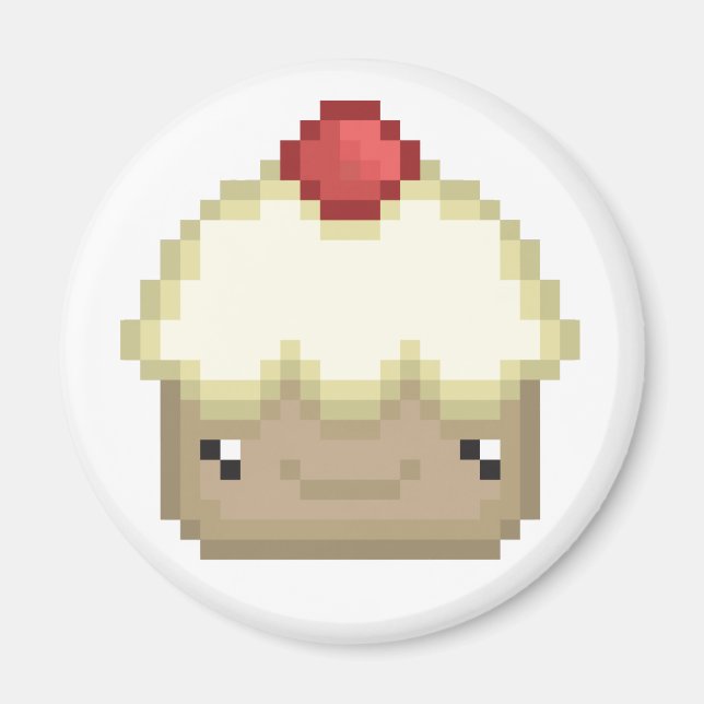 Íman ímã cupcake pixel (Frente)