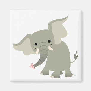 Íman Ímã curioso do elefante dos desenhos animados