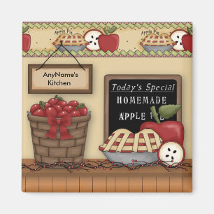 Íman Ímã customizável caseiro da torta de Apple