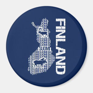 Íman Ímã customizável do MAPA de FINLANDIA
