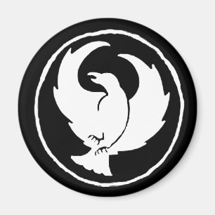 Íman Ímã da aranha no branco, circularmente ou no