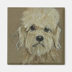 Íman Ímã da arte do cão de Dandie Dinmont Terrier