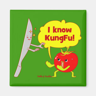 Íman Ímã da arte do Doodle do tomate de KungFu