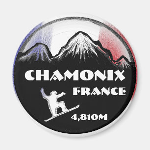 Íman Ímã da arte do snowboard da bandeira de Chamonix