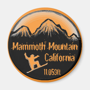 Íman Ímã da arte do snowboard de Mammoth Mountain