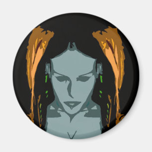 Íman Ímã da arte do vetor do pintinho do Cyber do MB