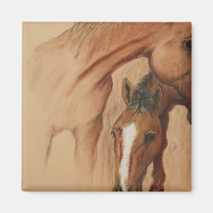Íman Ímã da arte dos cavalos de baía