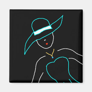 Íman Ímã da arte popular da placa de forma de Monique