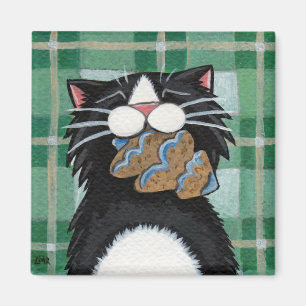 Íman Ímã da árvore do Xmas do gato preto e do