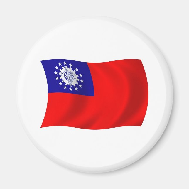 Íman Ímã da Bandeira da Birmânia (Frente)