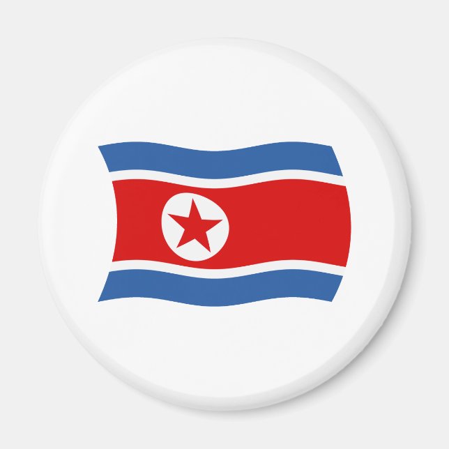 Íman Ímã da Bandeira da Coreia do Norte (Frente)