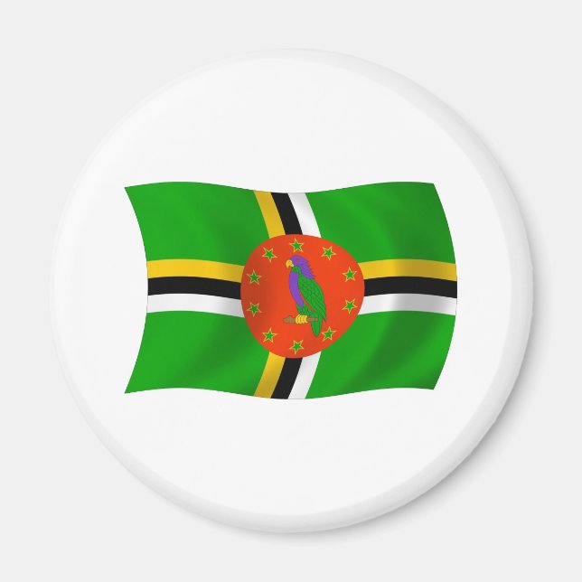 Íman Ímã da Bandeira da Dominica (Frente)