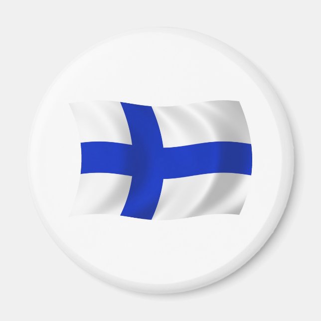 Íman Ímã da Bandeira da Finlândia (Frente)