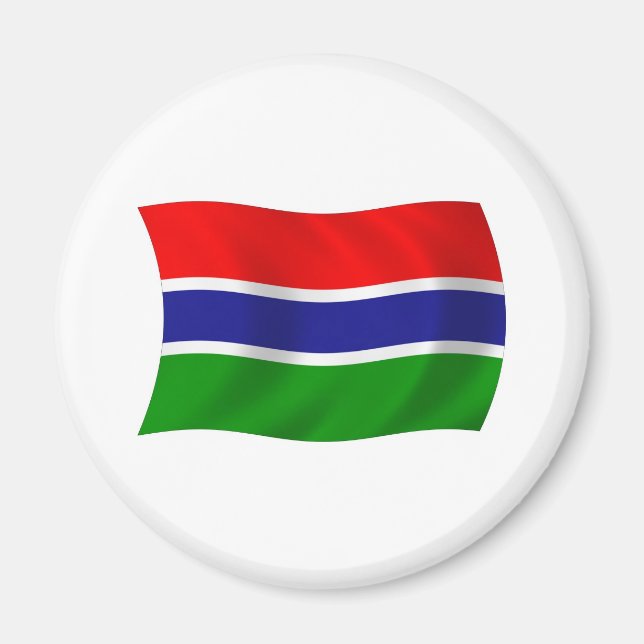 Íman Ímã da Bandeira da Gâmbia (Frente)