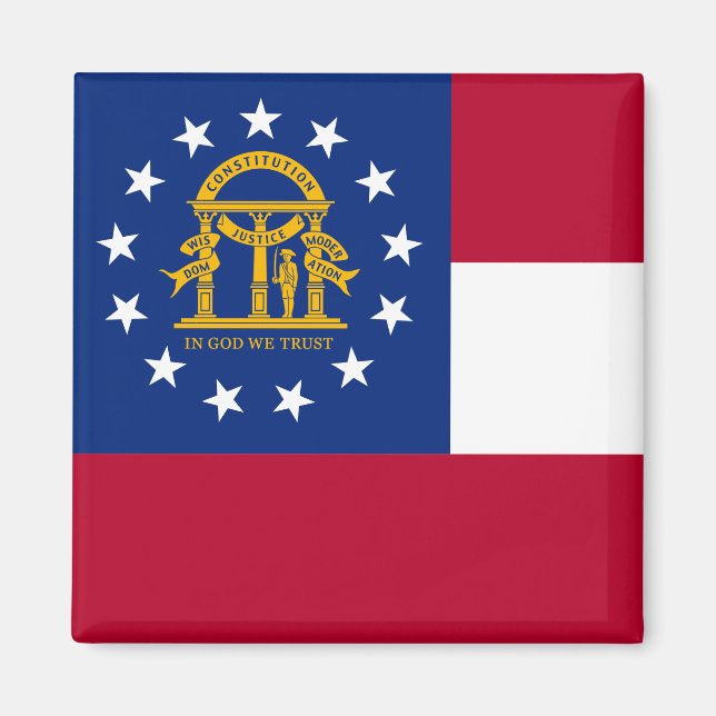 Íman Ímã da Bandeira da Geórgia (Frente)