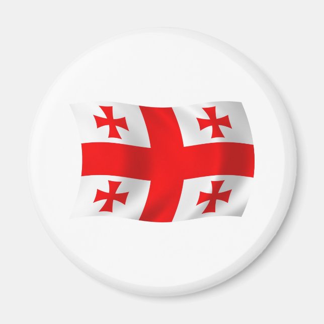 Íman Ímã da Bandeira da Geórgia (Frente)