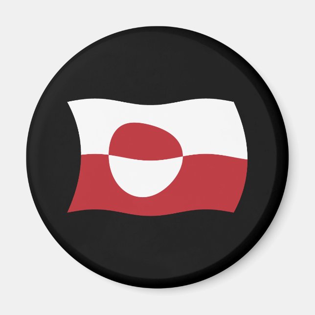 Íman Ímã da Bandeira da Groenlândia (Frente)