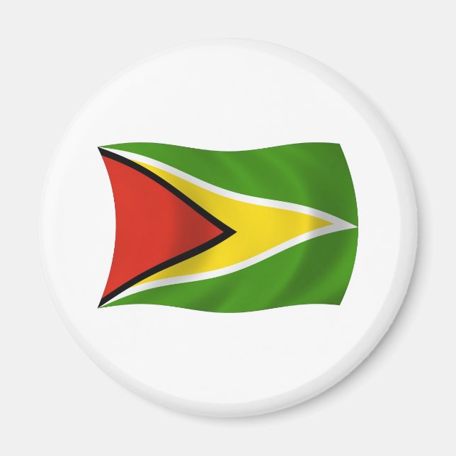 Íman Ímã da Bandeira da Guiana (Frente)