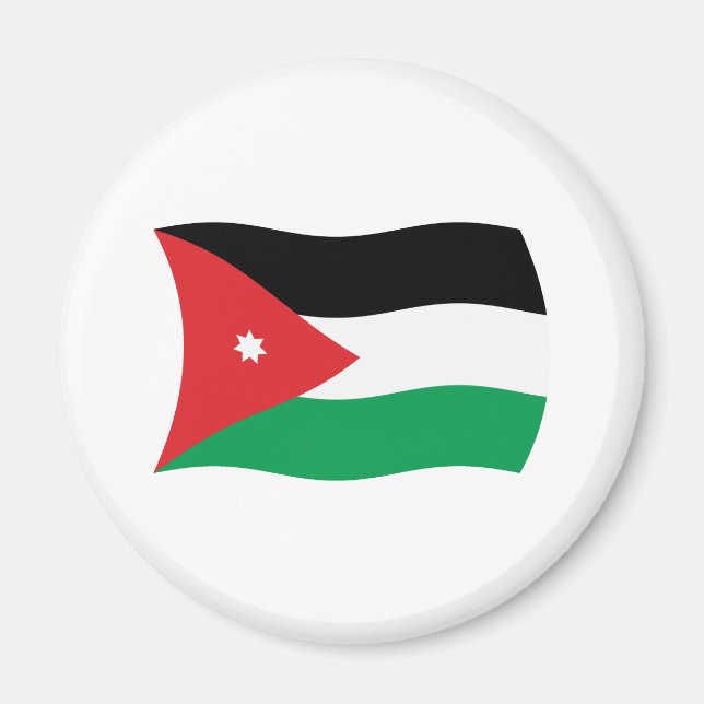 Íman Ímã da Bandeira da Jordânia (Frente)