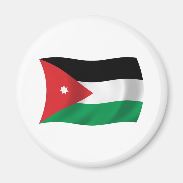 Íman Ímã da Bandeira da Jordânia (Frente)