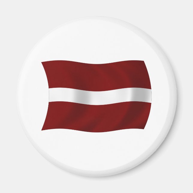 Íman Ímã da Bandeira da Letônia (Frente)
