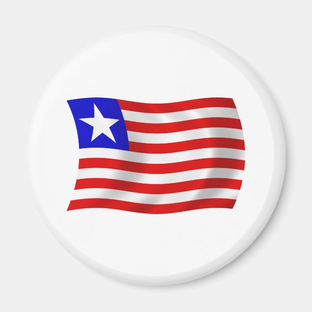 Íman Ímã da Bandeira da Libéria (Frente)