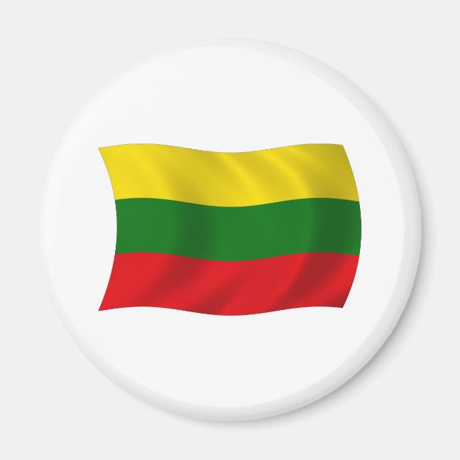 Íman Ímã da Bandeira da Lituânia (Frente)