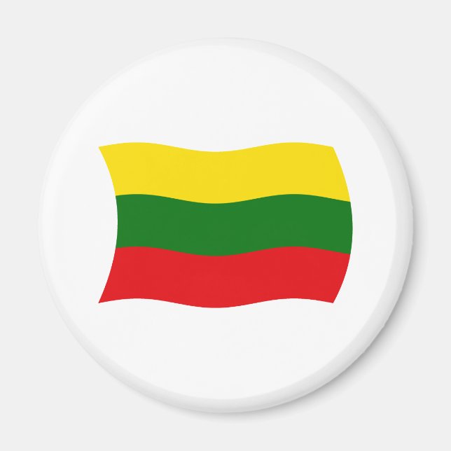 Íman Ímã da Bandeira da Lituânia (Frente)