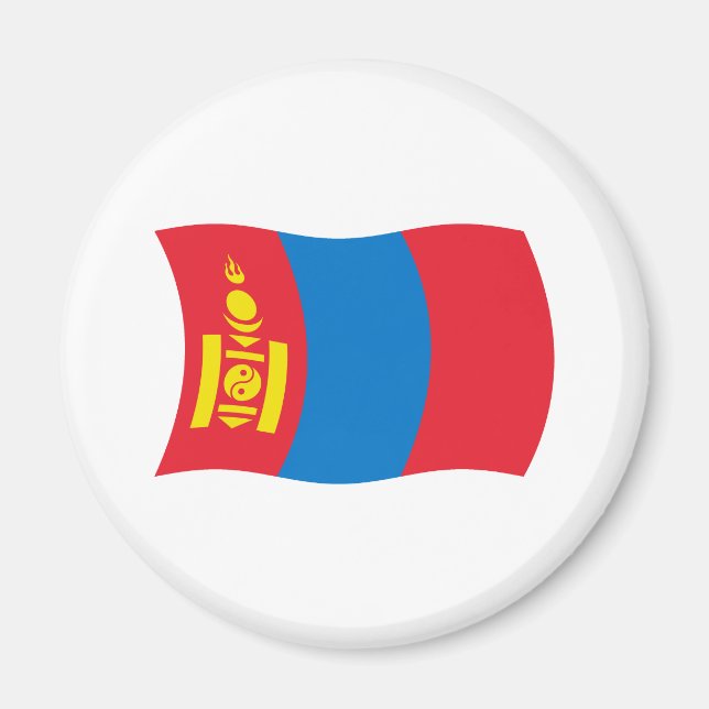 Íman Ímã da Bandeira da Mongólia (Frente)