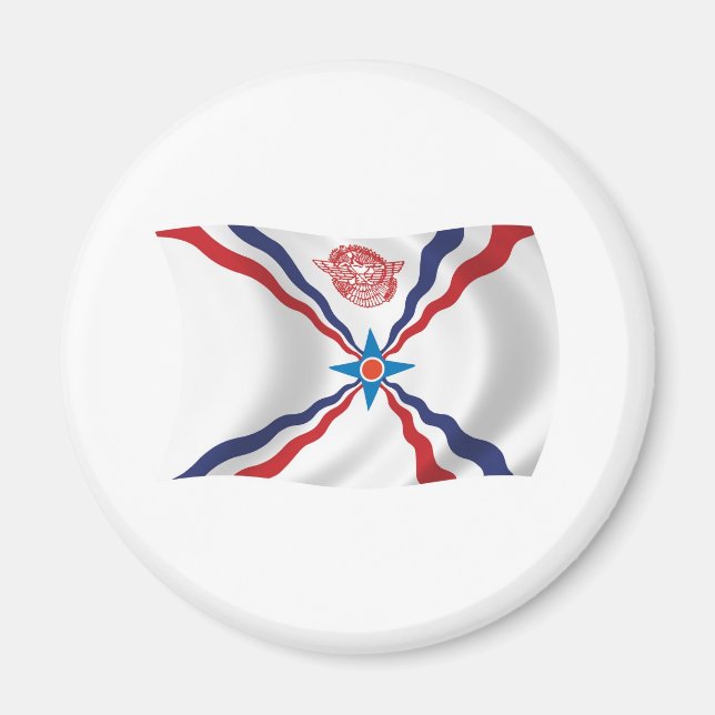 Íman Ímã da Bandeira da Nação Assíria (Frente)