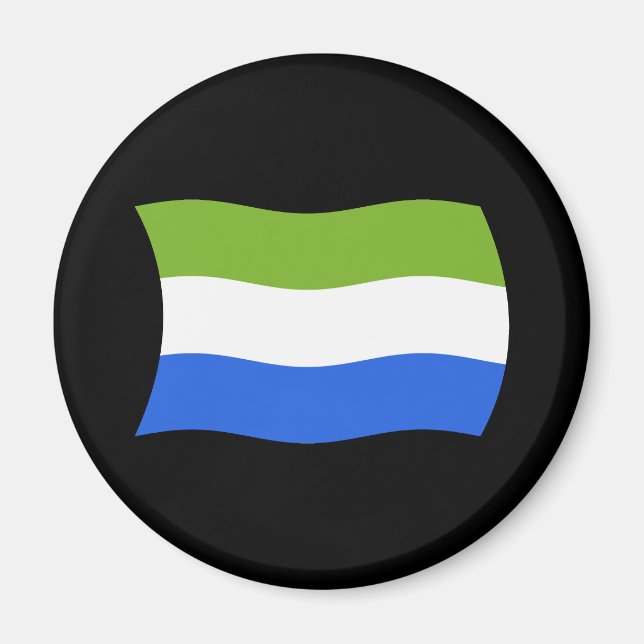 Íman Ímã da Bandeira da Serra Leoa (Frente)