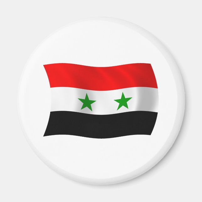 Íman Ímã da Bandeira da Síria (Frente)
