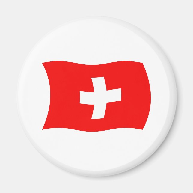 Íman Ímã da Bandeira da Suíça (Frente)