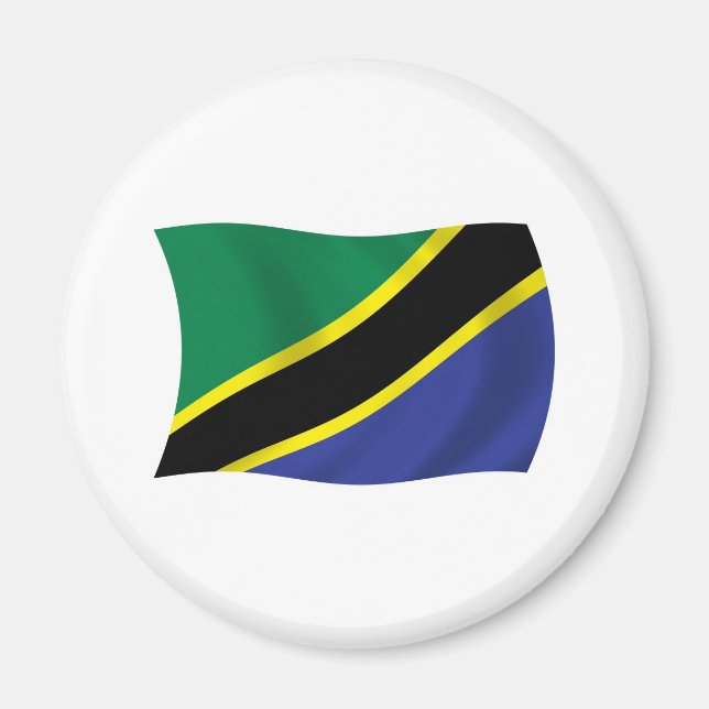 Íman Ímã da Bandeira da Tanzânia (Frente)