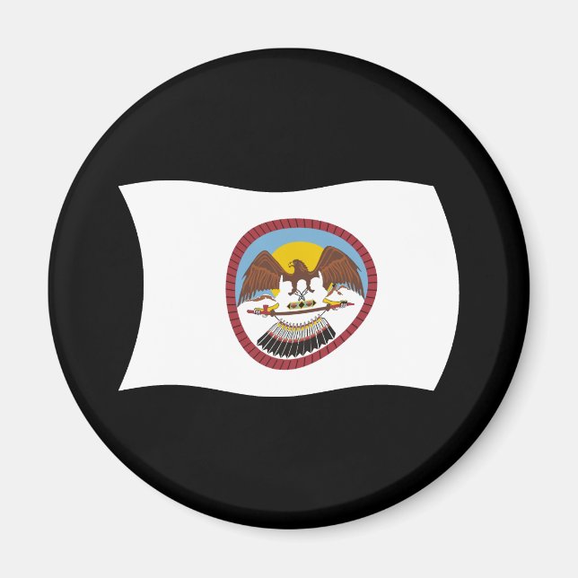 Íman Ímã da Bandeira da Tribo Ute (Frente)