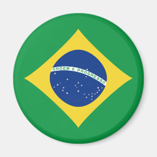Íman Ímã da bandeira de Brasil Fisheye