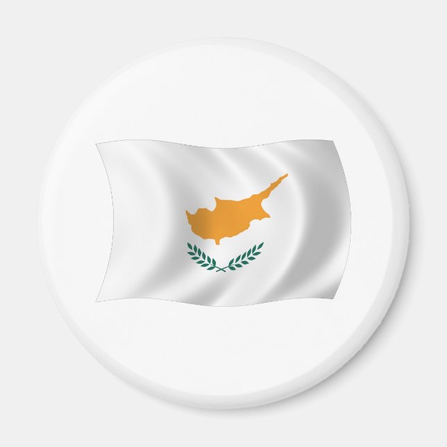 Íman Ímã da Bandeira de Chipre (Frente)