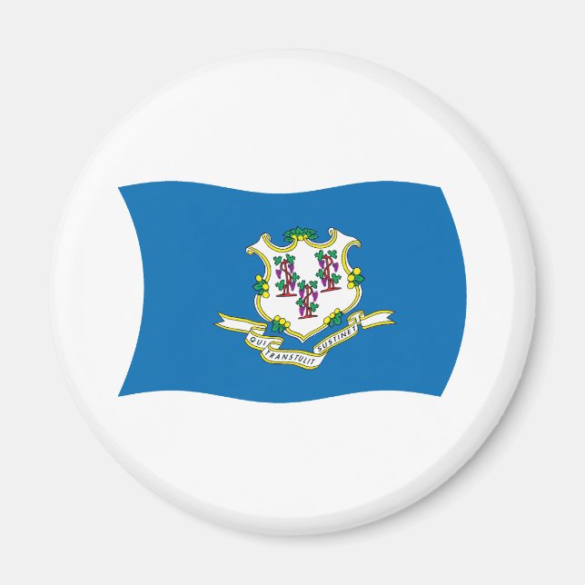 Íman Ímã da Bandeira de Connecticut (Frente)