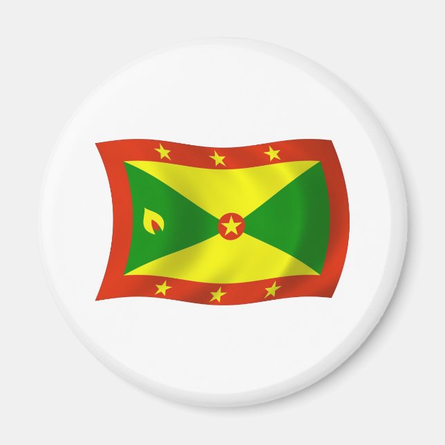 Íman Ímã da Bandeira de Granada (Frente)