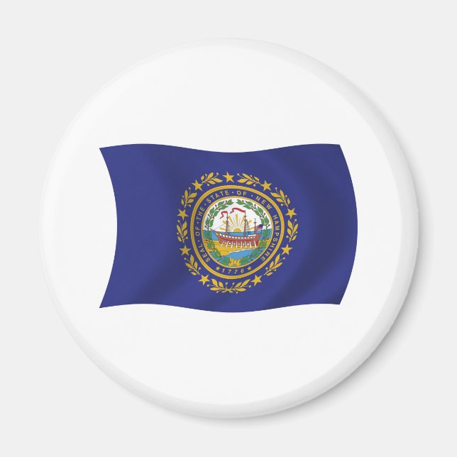 Íman Ímã da Bandeira de New Hampshire (Frente)