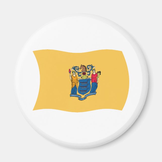 Íman Ímã da Bandeira de Nova Jersey (Frente)