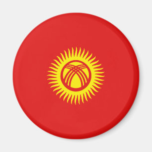 Íman Ímã da bandeira de Quirguistão Fisheye