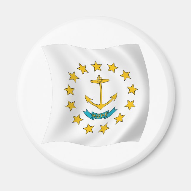 Íman Ímã da Bandeira de Rhode Island (Frente)