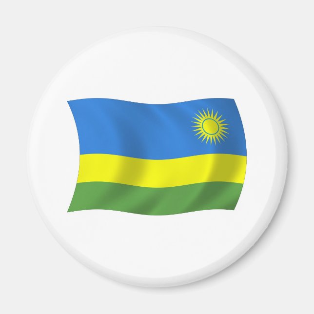 Íman Ímã da Bandeira de Ruanda (Frente)