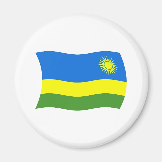 Íman Ímã da Bandeira de Ruanda (Frente)