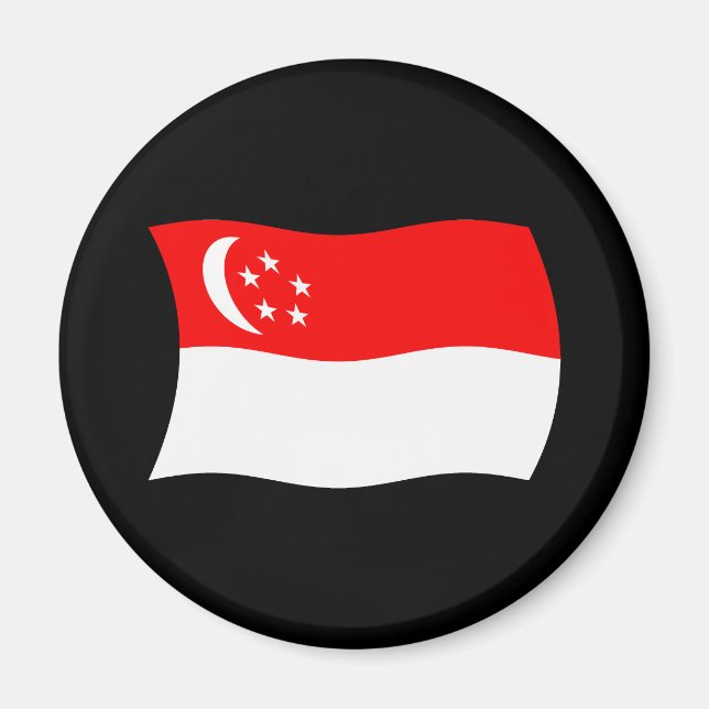Íman Ímã da Bandeira de Singapura (Frente)