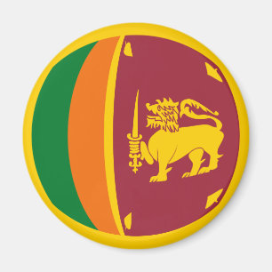 Íman Ímã da bandeira de Sri Lanka Fisheye
