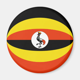 Íman Ímã da bandeira de Uganda Fisheye