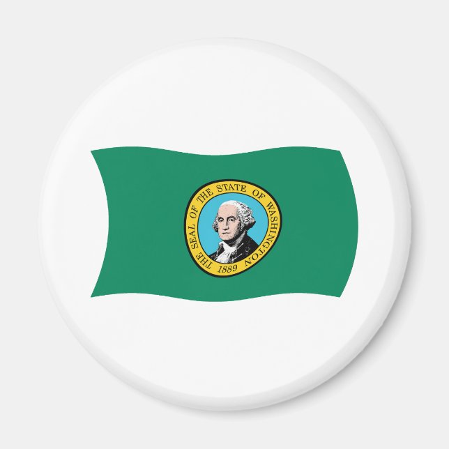 Íman Ímã da Bandeira de Washington (Frente)